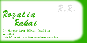 rozalia rakai business card